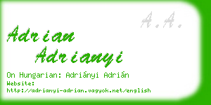 adrian adrianyi business card